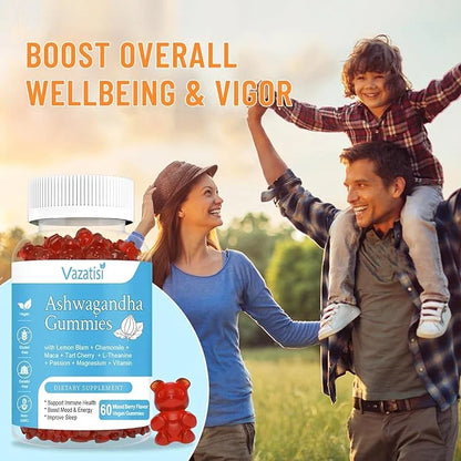 2 Pack Ashwagandha Gummies for Women 2500mg Organic 120 Count