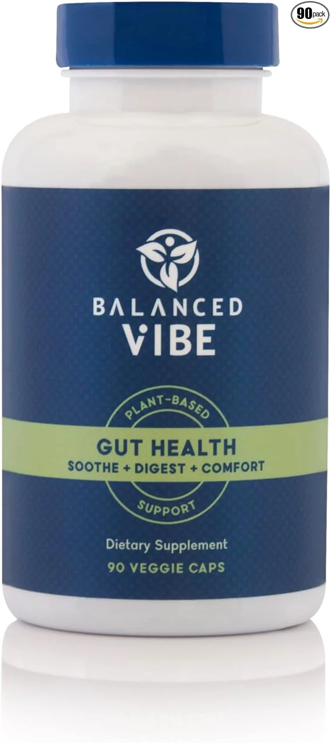 Balanced Vibe 7-in-1 Organic Gut Health Supplement | Digestive Support for Men, Women | After-Party Recovery | Helps Reduc...