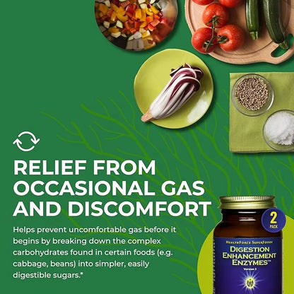 HEALTHFORCE SUPERFOODS Digestion Enhancement Enzymes 120 Vegan 2)