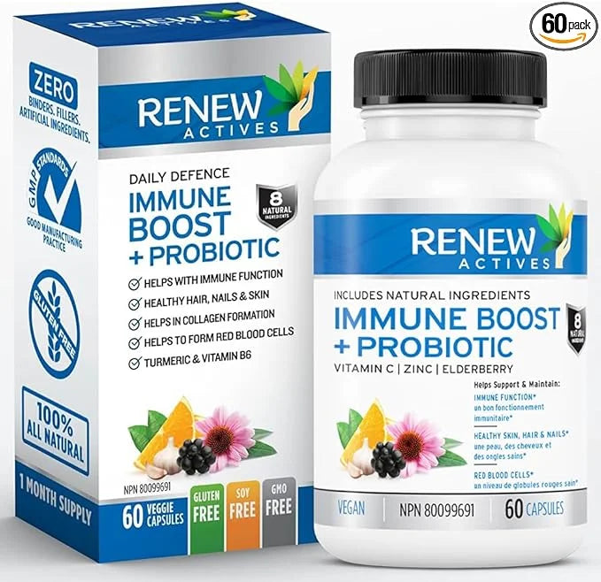 Renew Actives Wellness Support Supplement: Elderberry 60 Vegan