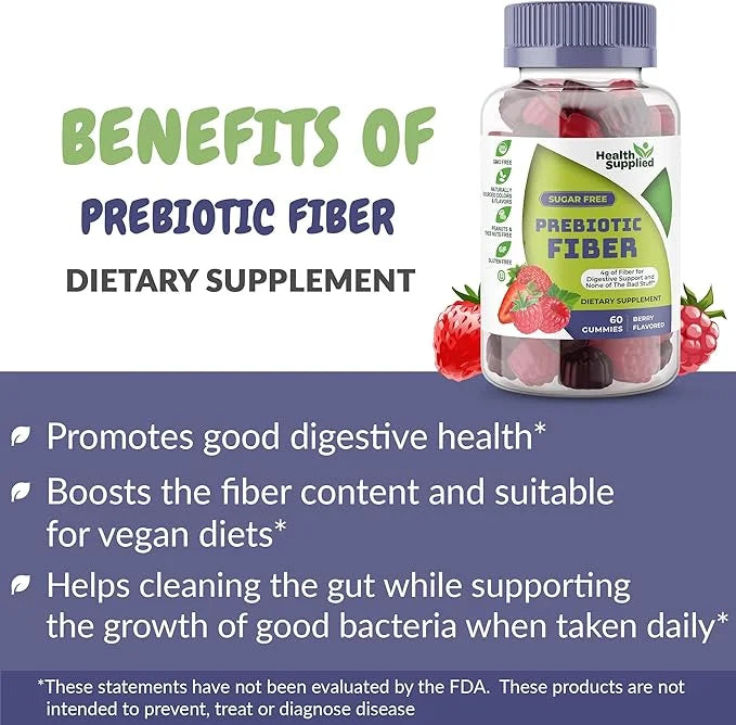 Mixed Berry Flavored Prebiotic Fiber Gummies