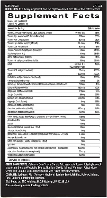 GNC Mega Men Energy & Metabolism Multivitamin 180 Count