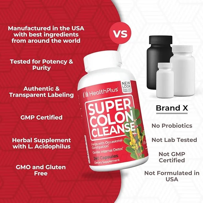 Health Plus Super Colon Cleanse 10 240 Capsules