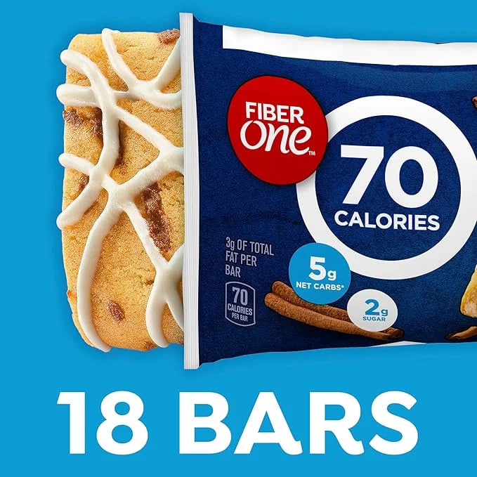 Fiber One 70 Calorie Soft-Baked Bars, Cinnamon Coffee Cake, 18 ct - Product Image