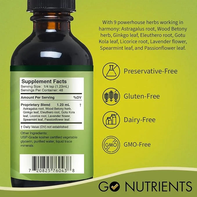 Go Nutrients Adrenal Edge Stress Relief 2.0 oz. 48 Servings