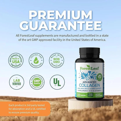 ForestLeaf Multi Collagen Pills with Hyaluronic 120 Caps