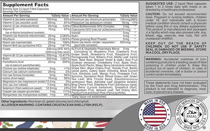Bariatric Multivitamin with Iron & Zinc 42 Fruit 120 Capsules 2 Month