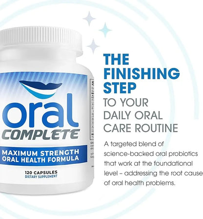 Oral Complete 11-in-1 Dental Probiotics, Bad Breath Treatment Halitosis Tonsil Stone with Non-GMO with BLIS K12, Ashwagand...
