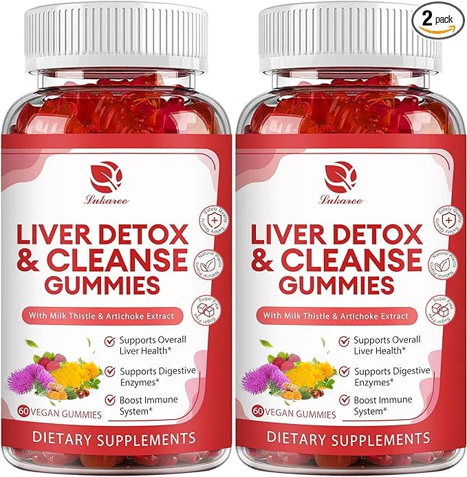Liver Cleanse Detox & Repair Gummies 24 Potent w/3000MG Milk -120 Count