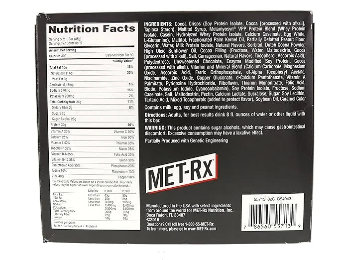 MET-Rx Protein Plus Bar, Great as Healthy Meal Replacement, Snack, and Help Support Energy, Gluten Free, Peanut Butter Cup...