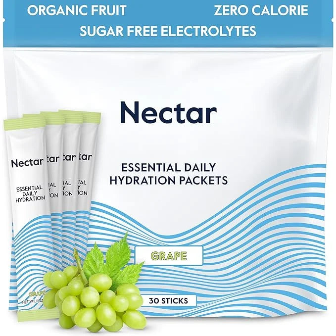 Nectar Hydration Packets - Electrolytes Powder Packets - Sugar Free & 0 Calorie - Organic Fruit Liquid Daily IV Hydrate Pa...
