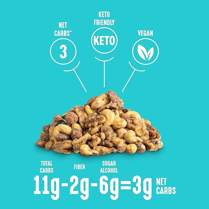 Lakanto Candied Nuts Simple Glazed - No Sugar Added, Sweetened with Monk Fruit, 3 Net Carbs, Keto Diet Friendly, Vegan, On...
