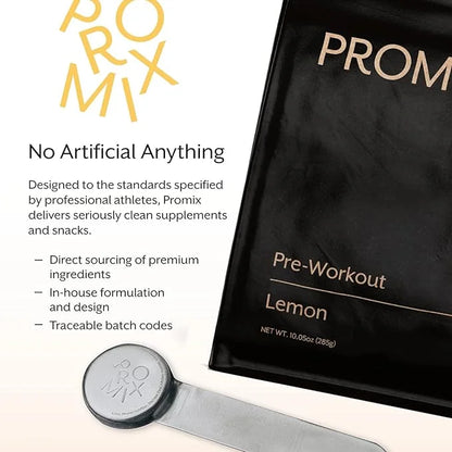 Promix Pre-Workout Powder, Lemon B12, Caffeine,