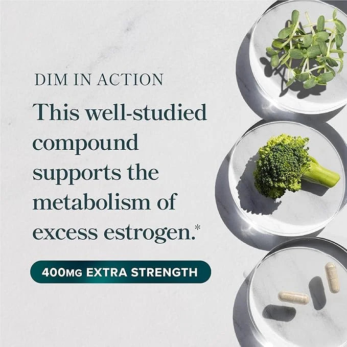 DIM Supplement 400MG Extra Strength | Hormone Balance for Men and Women | Menopause, Acne, Hot Flashes Relief, Prostate Su...