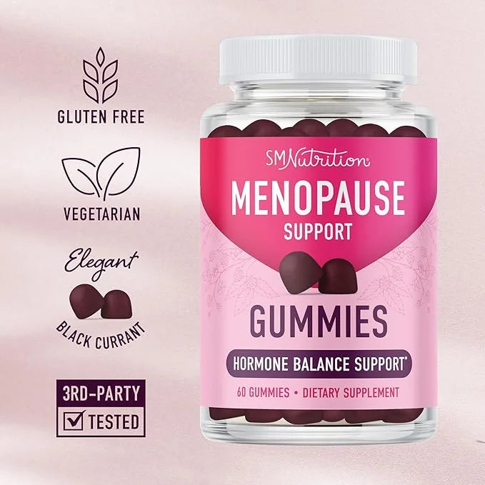 Menopause Support Gummies | Hormone Balance Relief for Hot Flashes, Night Sweats, Mood Swings, & Bloating | with Phytoestr...