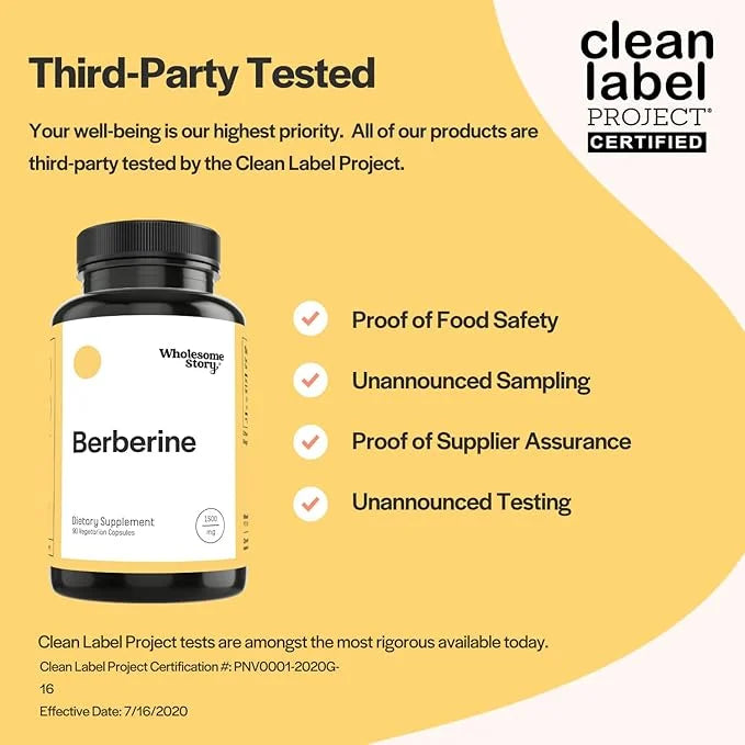 Berberine Supplement 1500mg | Berberine 500mg Per Capsule | 97% Standardized Purity | Supports Metabolic Profiles & Hormon...