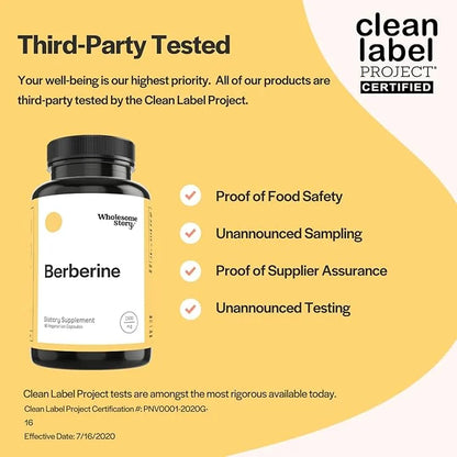 Berberine Supplement 1500mg | Berberine 500mg Per Capsule | 97% Standardized Purity | Supports Metabolic Profiles & Hormon...