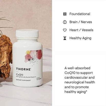 THORNE CoQ10 (formerly Q-Best 100) 100mg Optimally 60 Gelcaps