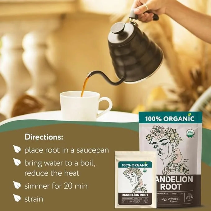 Super Value Pack 10 LB - Organic Dandelion Root Tea - Liver, Digestion, Gut Health - Herbal Coffee Alternative - Product I...