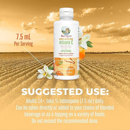 Liposomal Vitamin C by MaryRuth's 500mg | 30 Servings