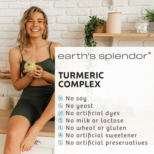 Earth's Splendor Turmeric Complex 500mg 90 Capsules 1.5 Month
