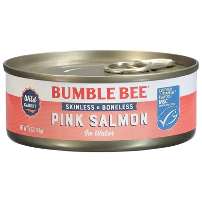 Bumble Bee Skinless & Boneless Canned Pink Salmon in Water, 5 oz Can - Premium Wild Caught Salmon - 20g Protein per Servin...