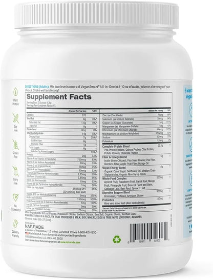 Vegansmart Naturade Plant Based Vegan Protein Powder (15 Servings)