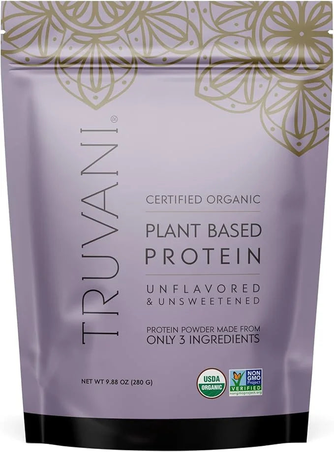 Truvani Vegan Pea Protein Powder | Unflavored | 20g Organic Plant Based Protein | 10 Servings | Keto | Gluten & Dairy Free...