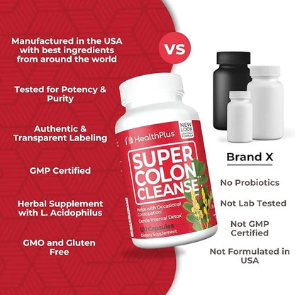 Health Plus Super Colon Cleanse 10 120 Capsules