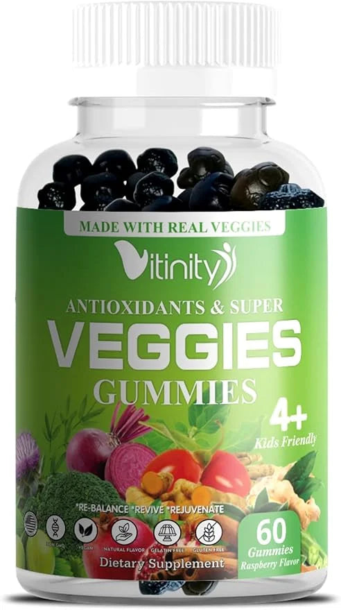 Made with Real Super Veggies Delicious Kids(60 Chews),30 Chews),30 Veggies,Herbs,Fruit (30 Day