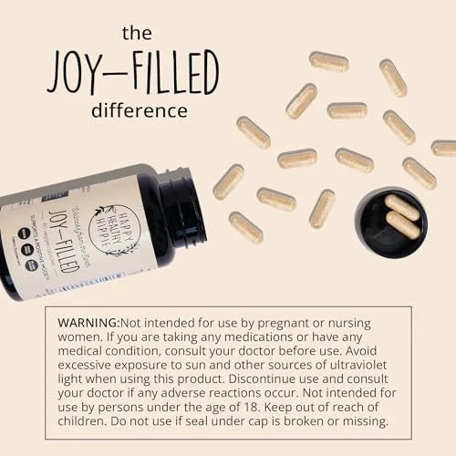 Joy-Filled Mood Support Supplement with St 100% Plant-Based 180 ct