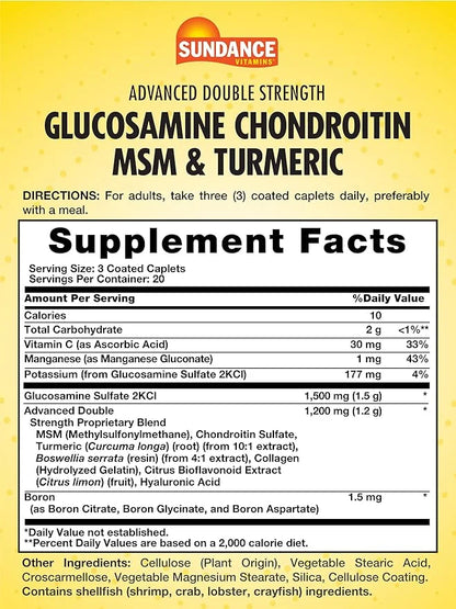 Glucosamine Chondroitin MSM and Turmeric 60 Caplets
