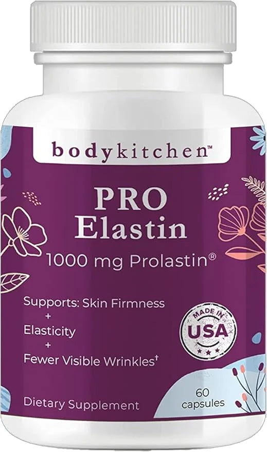 Body Kitchen Pro-Elastin, 1000 mg Elastin Supplement, Help Reduce Signs of Aging, Improved Skin Health, Firmness & Elastic...