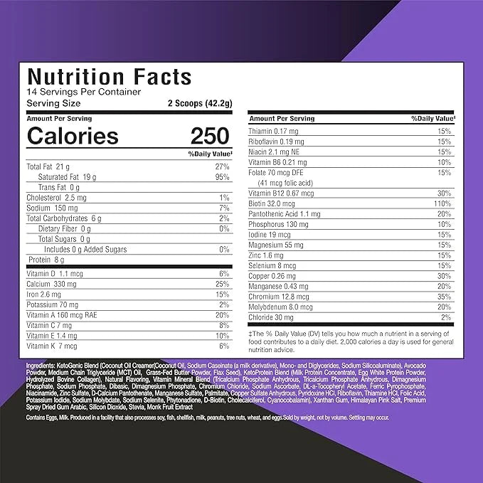 Keto Science Ketogenic Meal Shake Vanilla Dietary Supplement, Rich in MCTs and Protein, Packed with Collagen, Vitamins and...