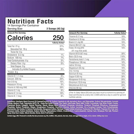 Keto Science Ketogenic Meal Shake Vanilla Dietary Supplement, Rich in MCTs and Protein, Packed with Collagen, Vitamins and...