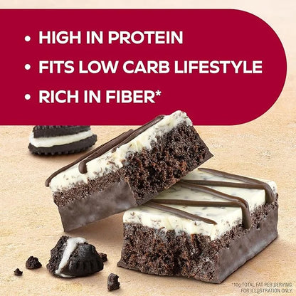 Atkins Creamy Cookie Crunch Meal Bars, 16g Protein, 11g Fiber, 2g Sugar, 4g Net Carbs, Low Carb, 12 Count - Product Image