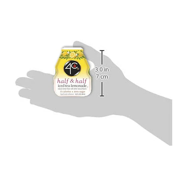 4C Sugar Free Liquid Water Enhancer, Premium Natural Flavors, 0 Calorie Drops (Half & Half, 12 Pack) - Product Image