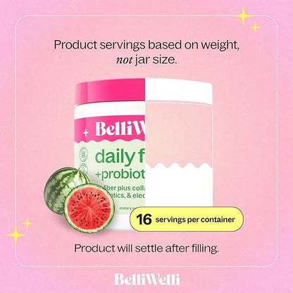 Daily Fiber Supplement Powder with Collagen, Probiotics & Electrolytes | Supports Digestive Health, Gut Balance & Debloati...
