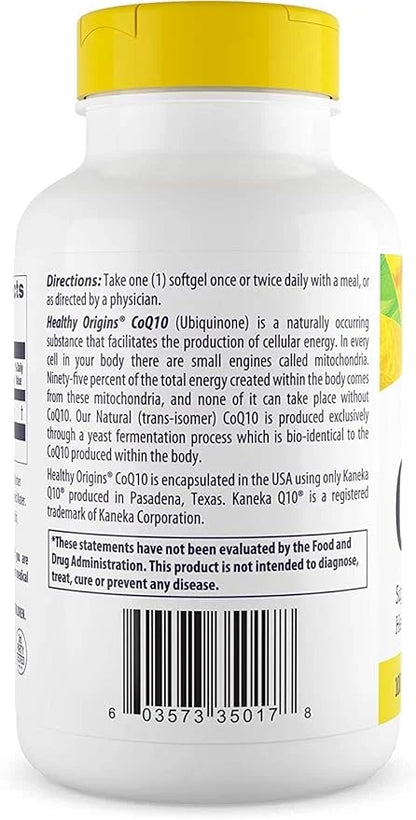 Healthy Origins CoQ10 (Kaneka Q10) 100mg Softgels 150 Softgels