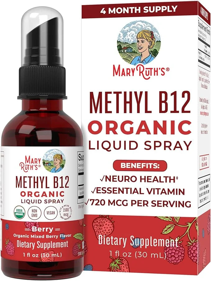 MaryRuth Organics Vitamin B12 Spray B12 Liquid B12 Vitamin 1 Fl