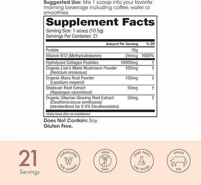Winged Wellness Glow Up AM Collagen B12 I 21 Servings