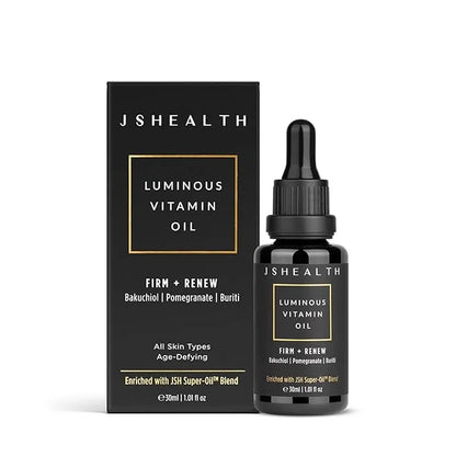 JSHealth Hydrating Face Oil For Women and Men with Rose Oil & Vitamin E Oil For Skin - Facial Oil for Dry Skin - Product I...