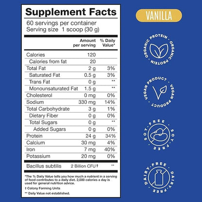 BIRDMAN Falcon Vegan Protein Powder Organic, Stevia & Sugar Free, Plant Based Protein, Low Carb, Dairy Free, Keto, Non Whe...