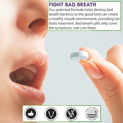 Oral Probiotic Supplement with BLIS K12 4 Billion CFU - Now Dairy Free 60 Day Supply Bottle for Bad Breath, Strep, Cavitie...