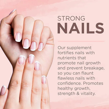 Hair Skin and Nails Vitamins – 5000mcg Biotin 120 Softgels