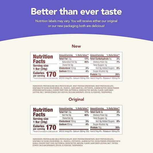think! Delight, Keto Protein Bars, Healthy Low Carb, Gluten Free Snack - Chocolate Mousse Pie, 10 Count (Packaging May Var...
