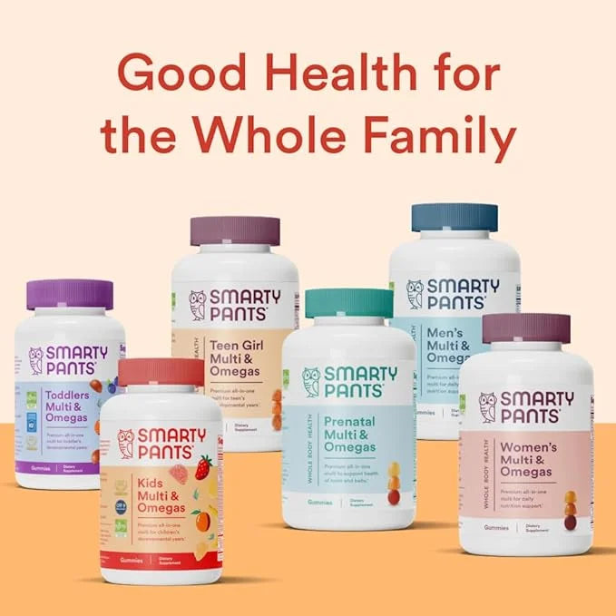 SmartyPants Kids Multivitamin Gummies: Omega 3 D3, C, B12, B6, B6, Vitamin 90 Count (22 Day