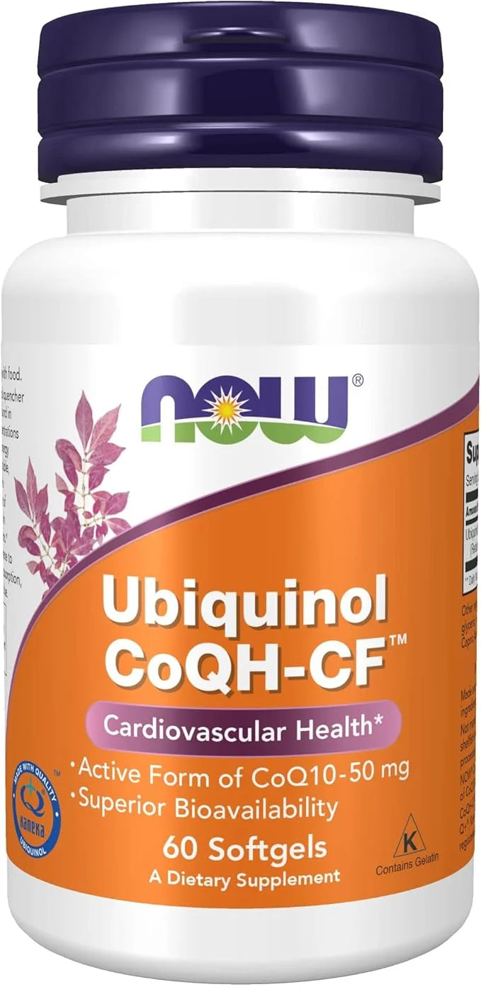 NOW Supplements, Ubiquinol CoQH-CF™ (the Active CoQ10 - 50 mg 60 Softgels