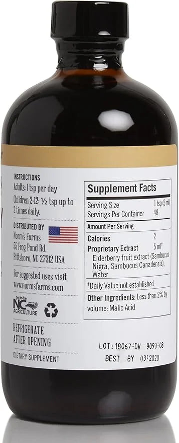 Norm's Farms American Elderberry Extract 8 Oz.