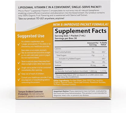 Aurora Nutrascience, Micro-Pack Liposomal Vitamin C, 1,000 mg 95% Higher
